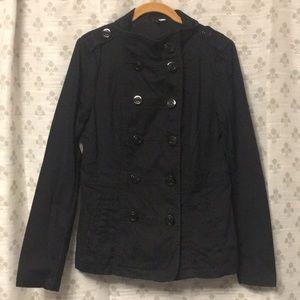 Divided canvas casual jacket